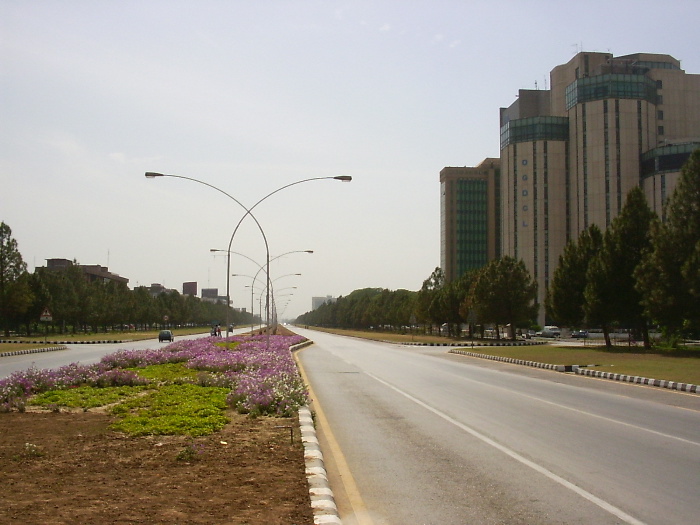 A modern part of the city